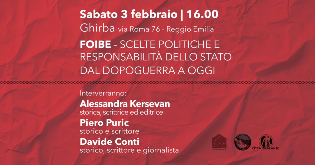 conferenza confine orientale Alessandra e Piero - Reggio Emilia - 03.02.2024