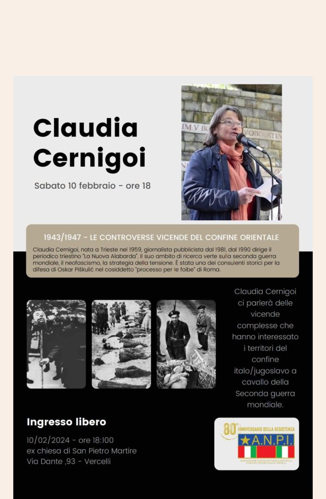 conferenza confine orientale Claudia - Vercelli - 10.02.2024